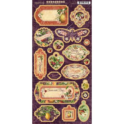 Graphic 45 Fruit & Flora Sticker - Chipboard